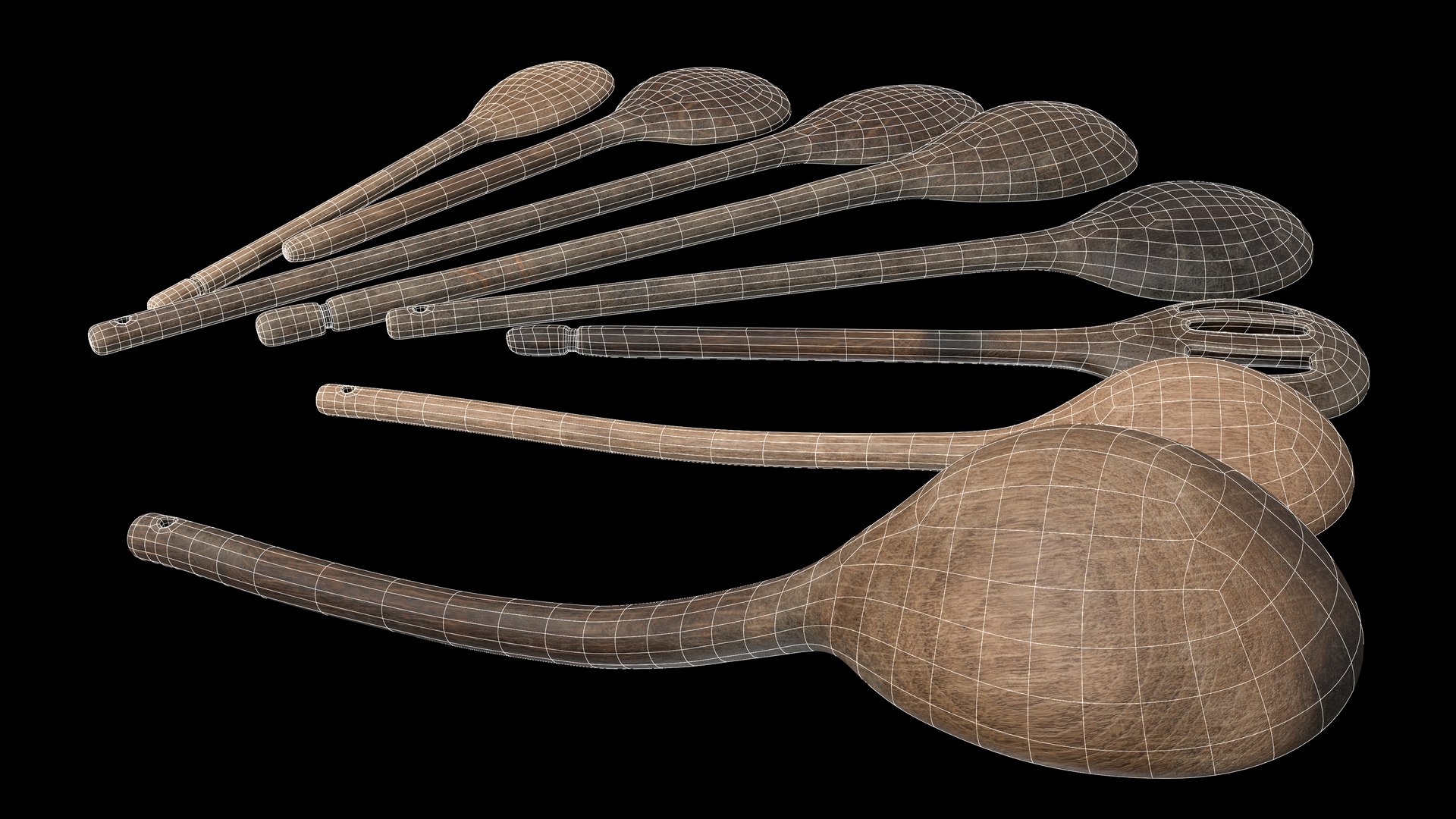 8 Old Wooden Cooking Spoons Ladles Rustic Antique Hand Made Carved Worn Kitchen Vintage Tool 8K PBR 3D model https://p.turbosquid.com/ts-thumb/0j/16SJut/i6/productshotwire_0009/png/1755780425/1920x1080/fit_q87/89b29e8a525f8d9f764e3fcefd72b8213e75a1f7/productshotwire_0009.jpg