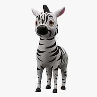 Zebra Cartoon Rigged