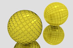 gold sphere 3D model