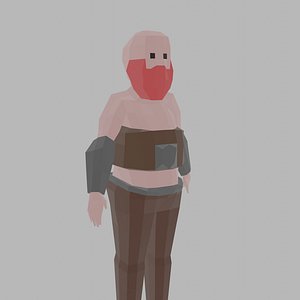 3D Low Poly Viking Rigged 4