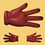 gloved toon hands 3d model
