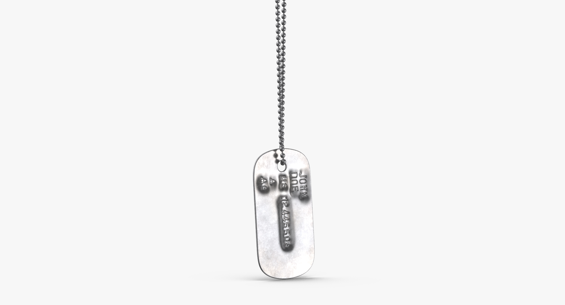 3D dog tag chain john model 1142247 TurboSquid