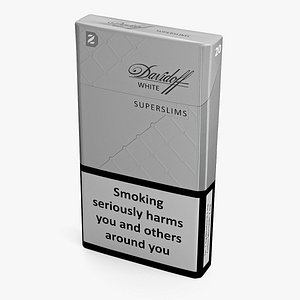 Pack of Cigarettes Davidoff White Super Slim
