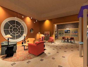 3d max cafe interior