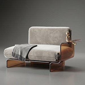 Modern Sela Accent Armchair 3D model