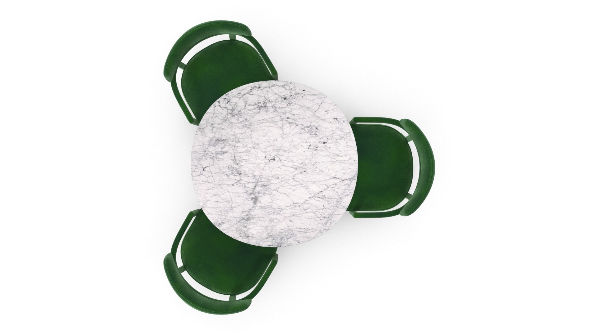 Dining Table Set For 3 Persons 3D Model - TurboSquid 1816962
