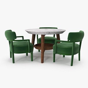 Dining Table Set for 3 Persons