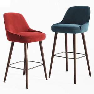 375 walter knoll bar stool 3D model