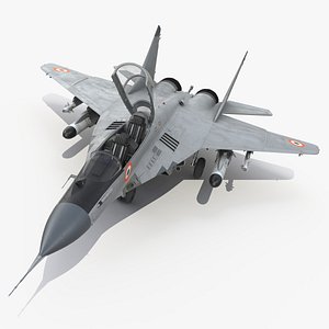 3D model MiG 29 KUB Tandem Aircraft Indian with Armament Rigged
