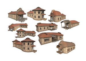 Fantasy house collection 3D model