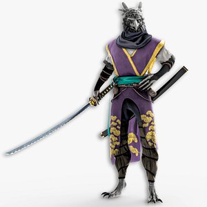 3D model Owl Arashi - Anthro Bushido Beasts - Katana Realistic - 34