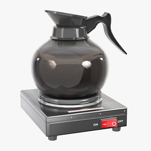 3D commercial coffee pot warmer model
