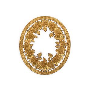3D Classic circular carved decor ornament 15 model