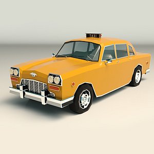 Low Poly Taxi Cab 01
