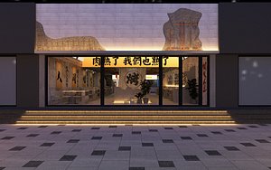 Industrial Style Ruined Bar  Restaurant 3D