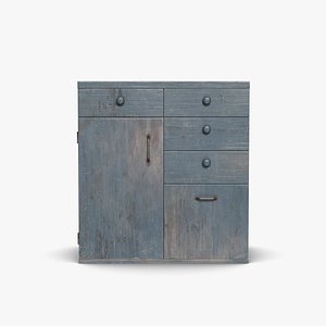 Wooden Cabinet Blue 10