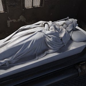 3D Marble Tomb of Queen Isabel with Removable Lid
