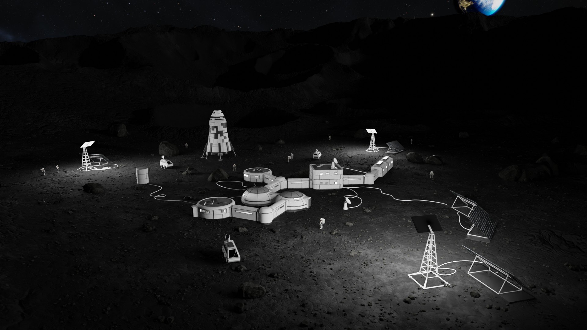 Moon Base In Blender 3D Model - TurboSquid 2295197