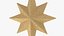 Golden Star Christmas Tree Topper