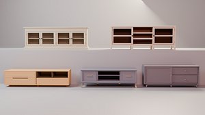 3D Media Cabinets Pack