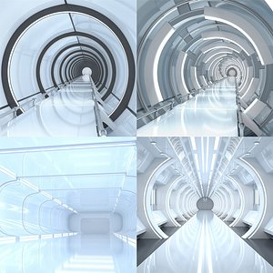 Sci-Fi Futuristic Corridor 3D model