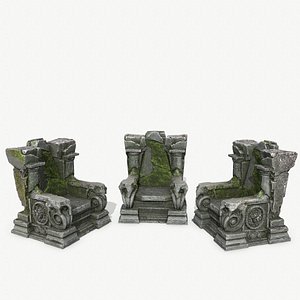 3D old throne model