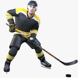 rigged pbr hockey player model