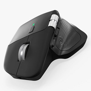 Multi-Scroll Bluetooth Office Mouse Black 3D model