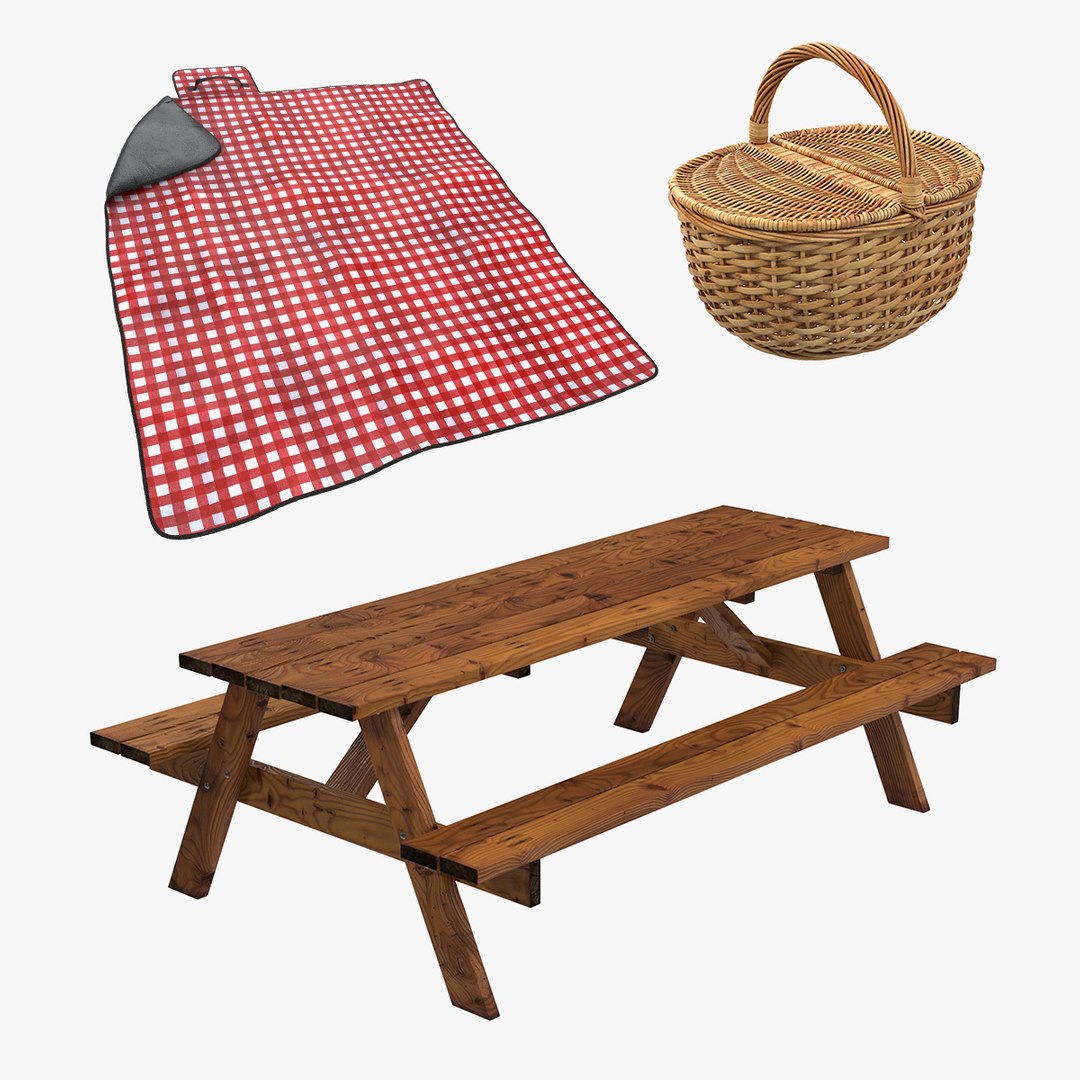 Picnic Accesories Collection 2 3D model preview