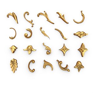 3D Acanthus Leaves Collection 10 model