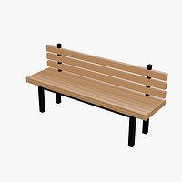Slatted Park Bench - Standard assembly