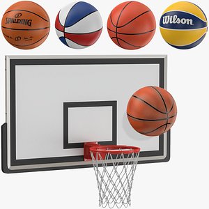 Basketball Rim and Balls Collection