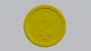 Zcash Coin 3D model