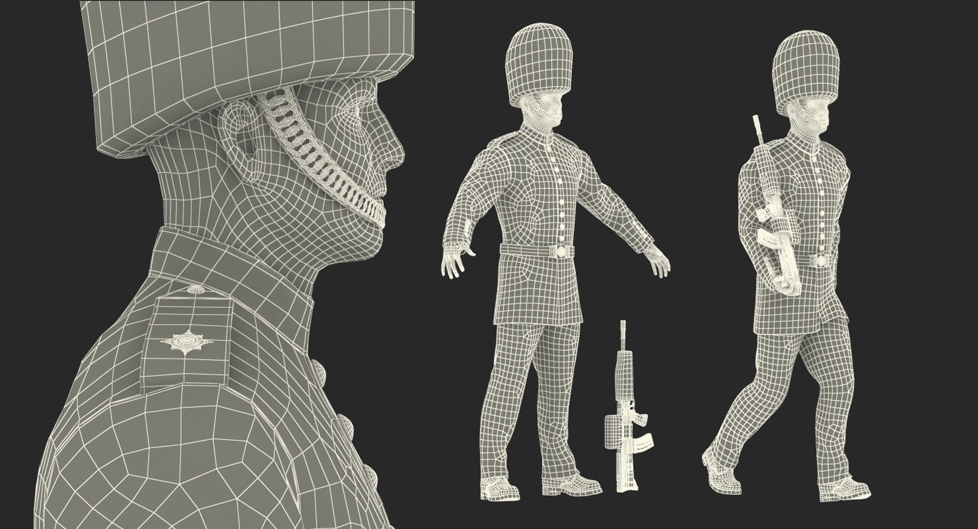 british royal guard soldier 3D https://p.turbosquid.com/ts-thumb/0k/WGiz3L/hNhu05Xe/britishroyalguardsoldierrigged3dsmodel028/jpg/1501608390/1920x1080/fit_q87/f7806b500a59e19580c720c5cde1bce1f46b3480/britishroyalguardsoldierrigged3dsmodel028.jpg