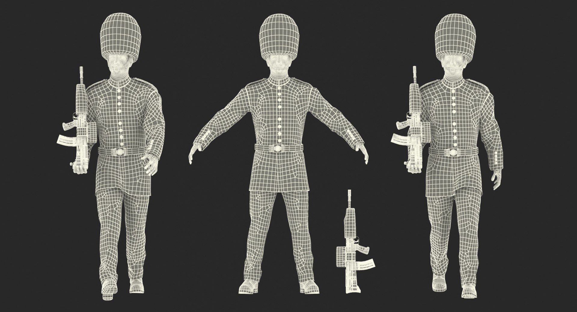 british royal guard soldier 3D https://p.turbosquid.com/ts-thumb/0k/WGiz3L/jdngwGGX/britishroyalguardsoldierrigged3dsmodel026/jpg/1501608390/1920x1080/fit_q87/3caf4680fba780e69878e2a9254aae029e3788ba/britishroyalguardsoldierrigged3dsmodel026.jpg