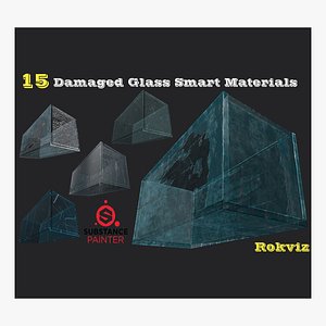 3D 15 Damaged Glass Smart Material