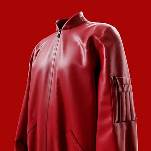 3D F1-Sleek Racer leather jacket model