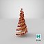 3D model Wooden Christmas Tree V10