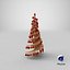3D model Wooden Christmas Tree V10