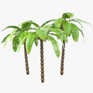Cartoon Palm Trees Set