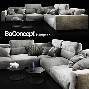 sofa boconcept hampton 3d model