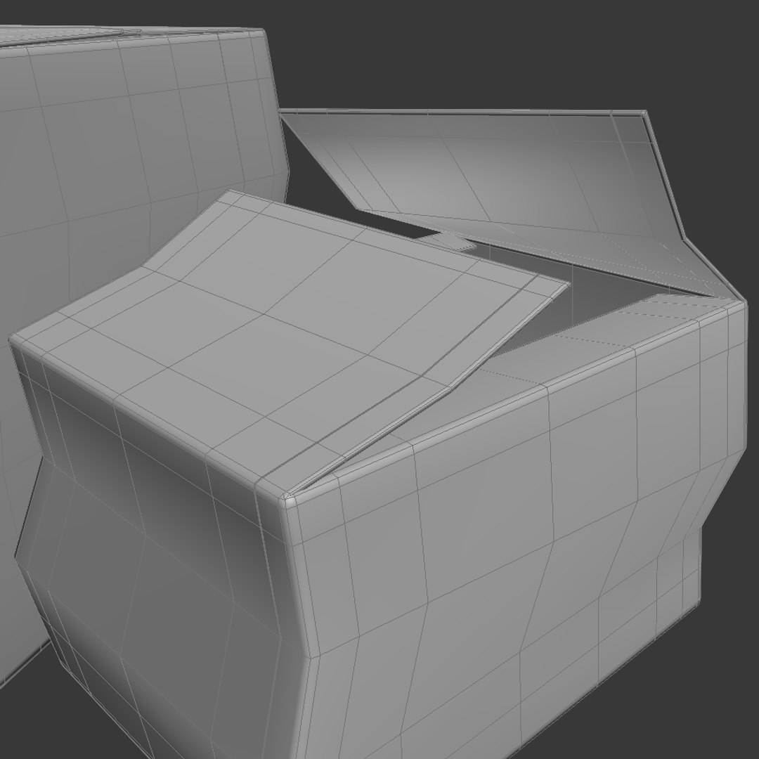 3D cardboard box model - TurboSquid 1155756