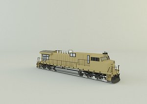 armored locomotive train 3D model 3D