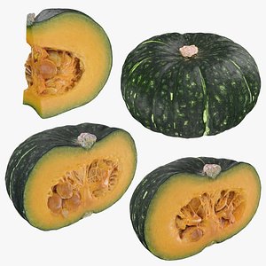 Green Pumpkin Collection 3D model