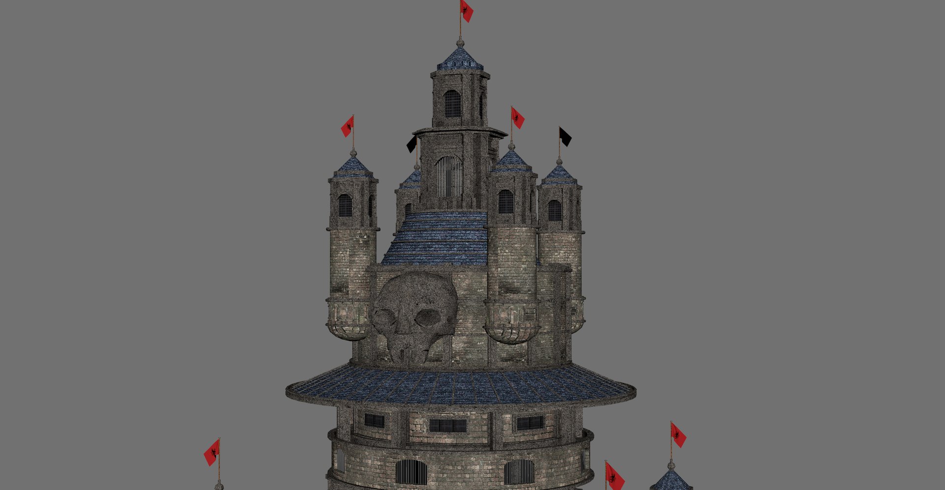 Skull Tower 3D - TurboSquid 2220727