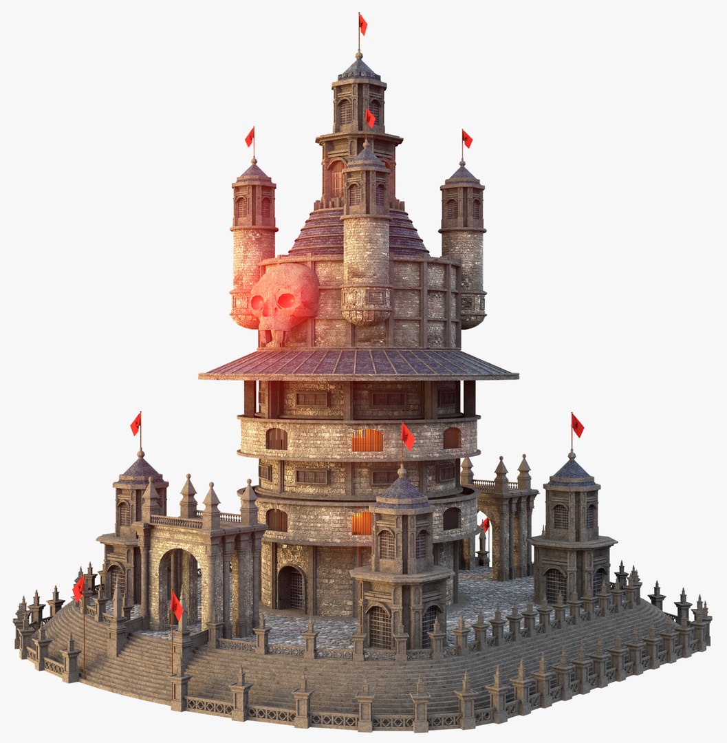 Skull Tower 3D - TurboSquid 2220727