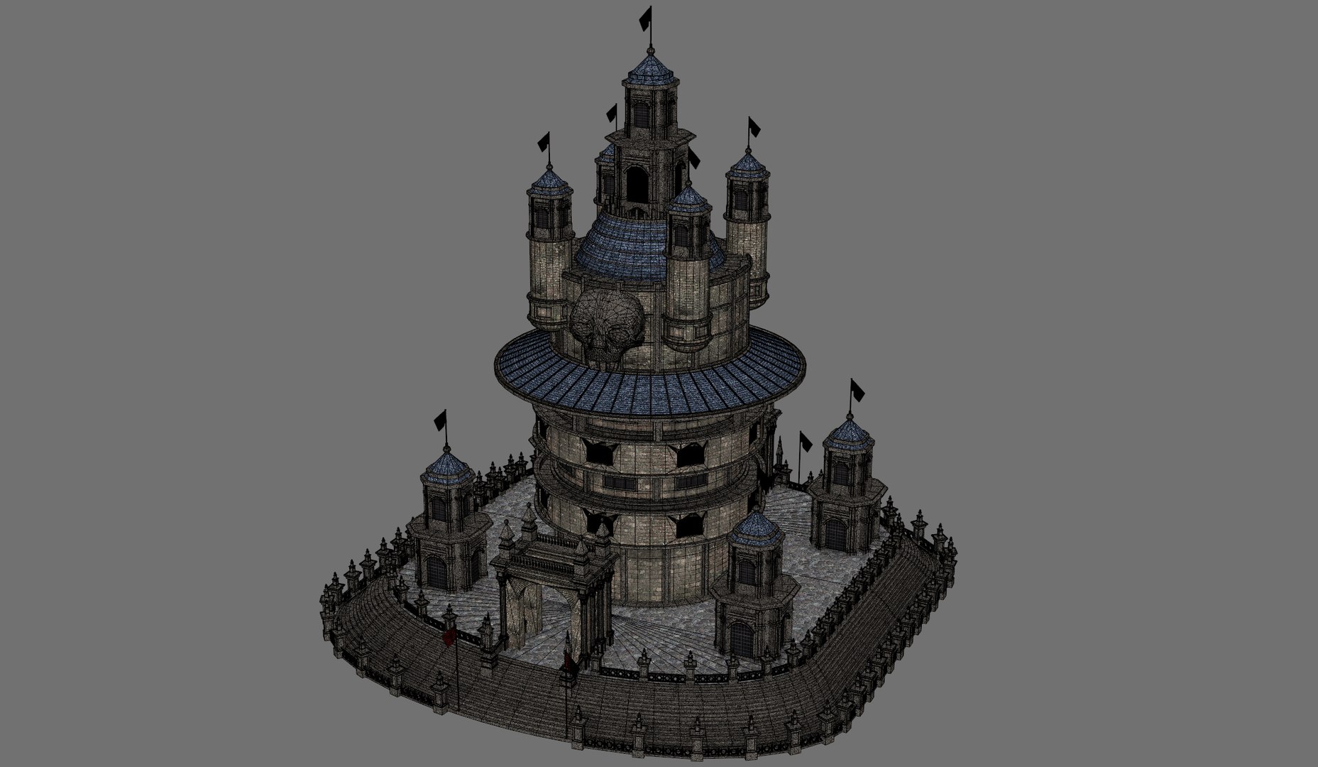 Skull Tower 3D - TurboSquid 2220727