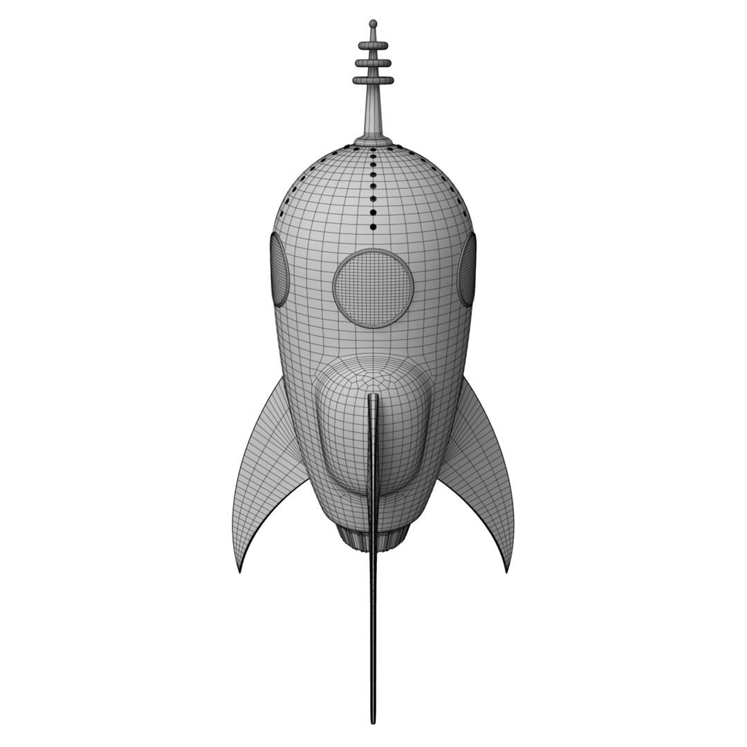 rocket ship 3d model