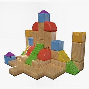 kids toys bricks 3D model