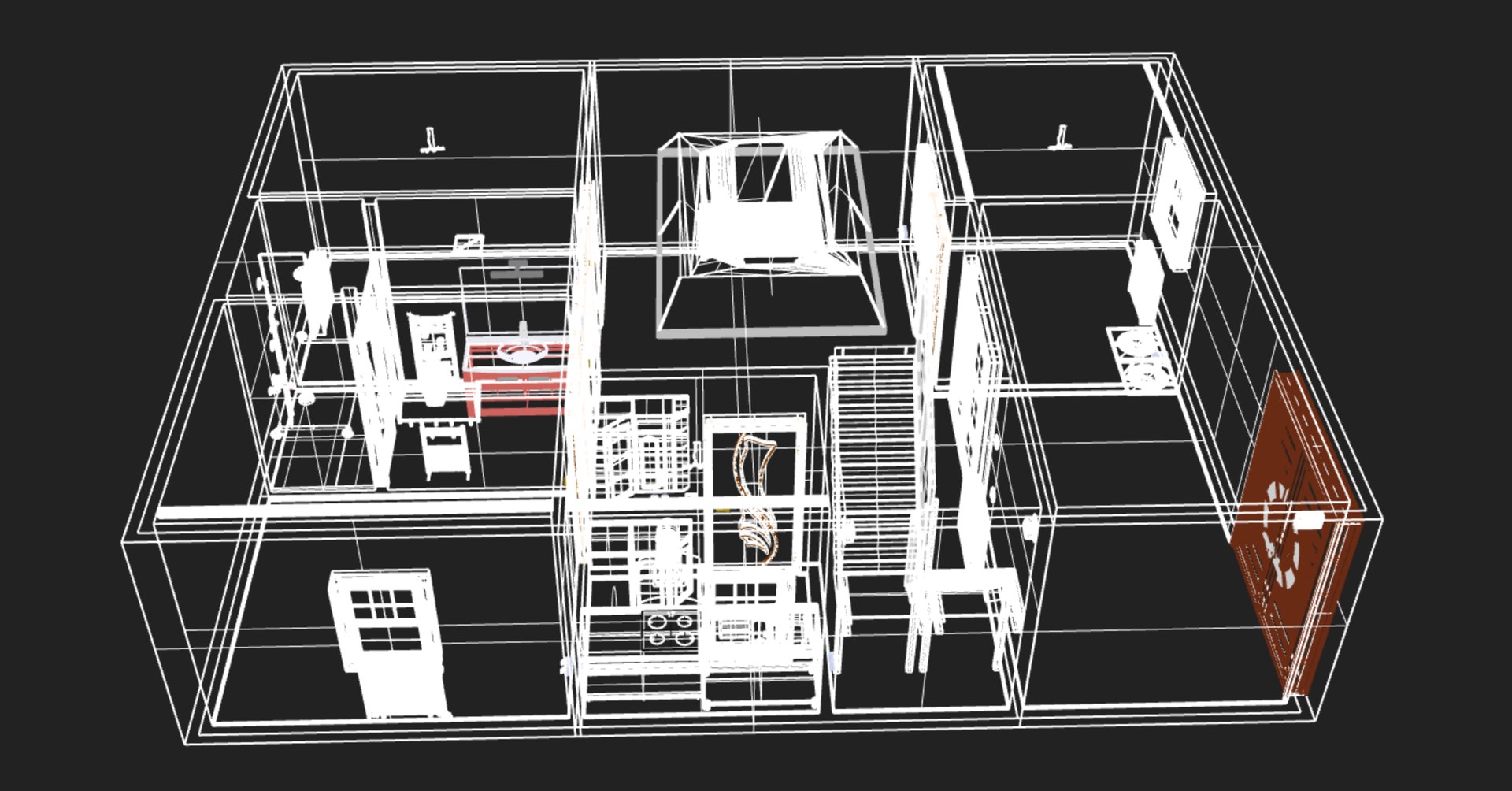 House Entry Floor Interior Design Without Furnitures 3D Model ...